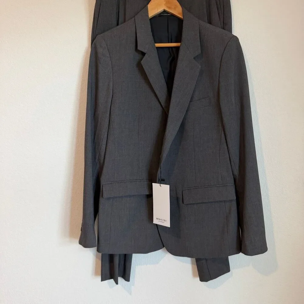 Ministry Of Supply Dark Charcoal Velocity Suit Jacket & Pants Men's Size 40 32
